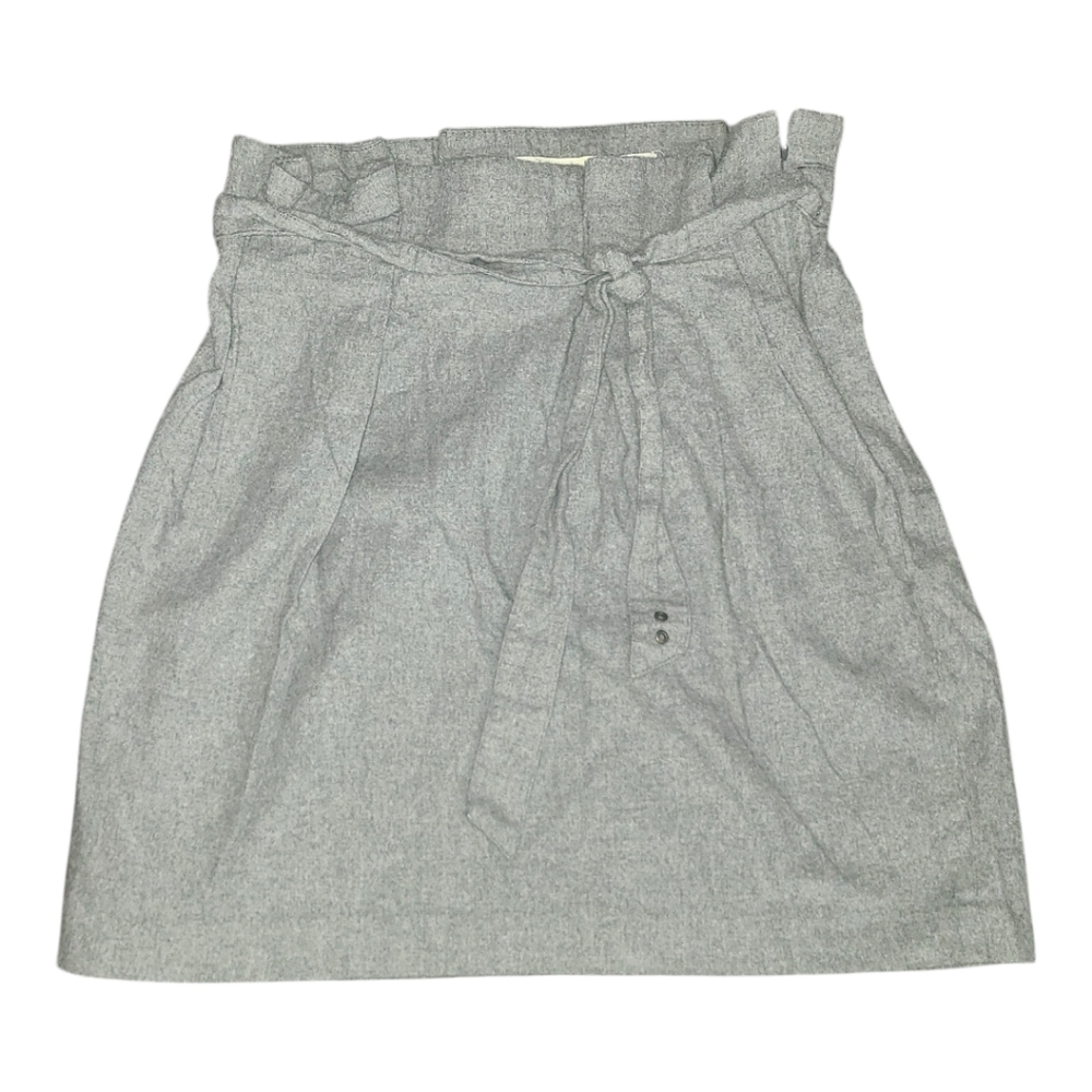Y2K Converse One Star Cotton pleated tie scrunch‎ waist mini skirt size 12 Gray